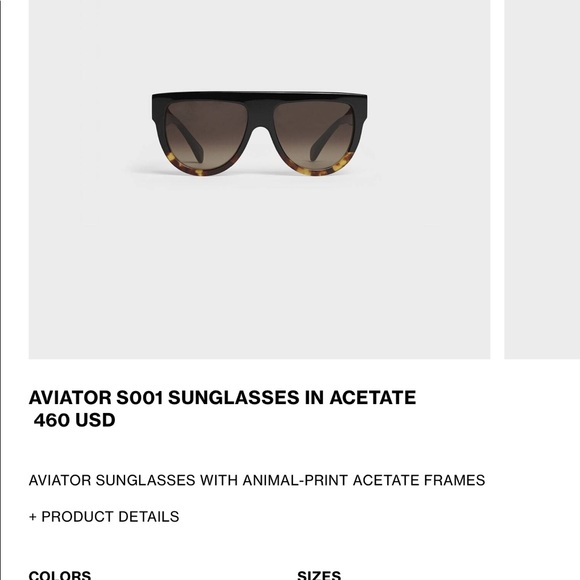 Celine Accessories - Celine flat top sunglasses authentic